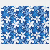 TIARE (BLAU) Fleece Blanket (Vorderseite (Horizontal))