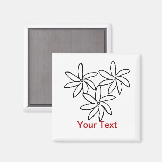 Tiare Blume Magnet (Vorderseite/Rückseite)