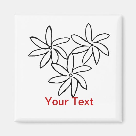 Tiare Blume Magnet (Vorne)