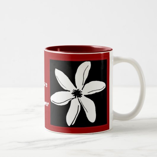 Tiare Blumen-Tasse Zweifarbige Tasse (Rechts)