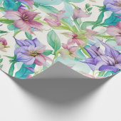 Tiare-Blumenmuster Geschenkpapier (Ecke)