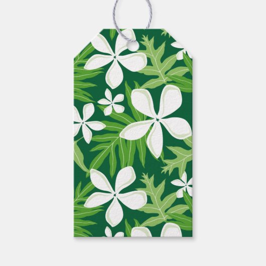 TIARE (GRÜNE) GIFT TAGS GESCHENKANHÄNGER (Vorderseite)