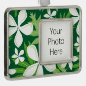 TIARE (GRÜNE) Rahmen-Ornament SILBER (Rechts)