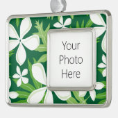 TIARE (GRÜNE) Rahmen-Ornament SILBER (Links)