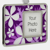 TIARE (LILA) Rahmen-Ornament SILBER (Rechts)