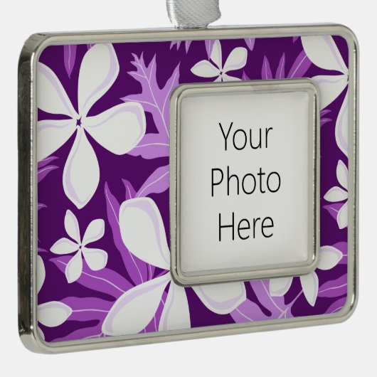 TIARE (LILA) Rahmen-Ornament SILBER (Rechts)