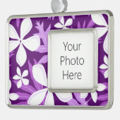 TIARE (LILA) Rahmen-Ornament SILBER (Links)