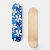 TIARE-MUSTER IN BLAU SKATEBOARD (Vorderseite)