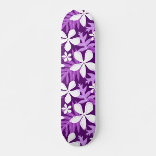 TIARE-MUSTER IN LILA SKATEBOARD
