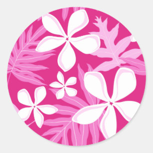 TIARE (PINK) CLASSIC ROUND STICKER