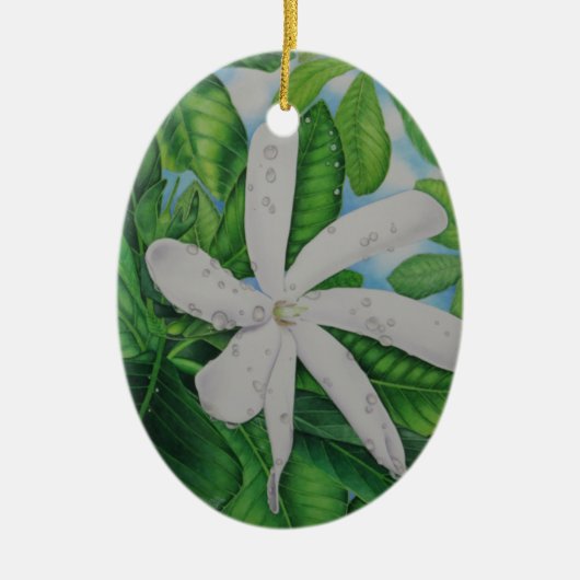 Tiare Tahiti Keramikornament (Vorne)