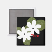 Tiare Tahitian-Blume-Magnet Magnet (Vorderseite/Rückseite)