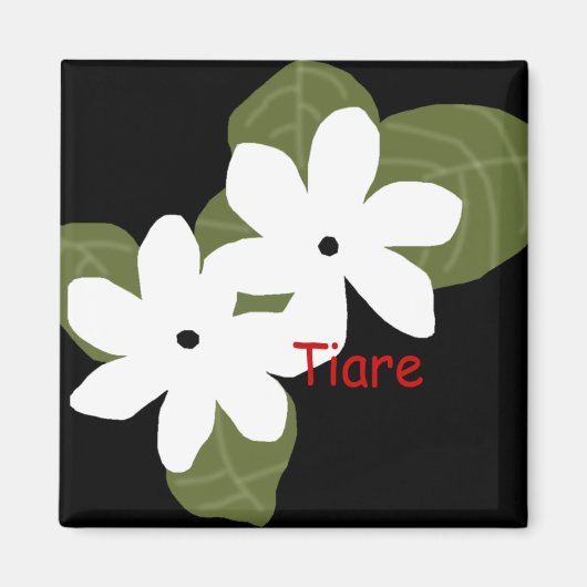 Tiare Tahitian-Blume-Magnet Magnet (Vorne)