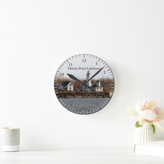 Tibbetts Point Lighthouse clock Runde Wanduhr (Zuhause)