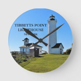 Tibbetts Point Lighthouse, New York Round Clock Runde Wanduhr