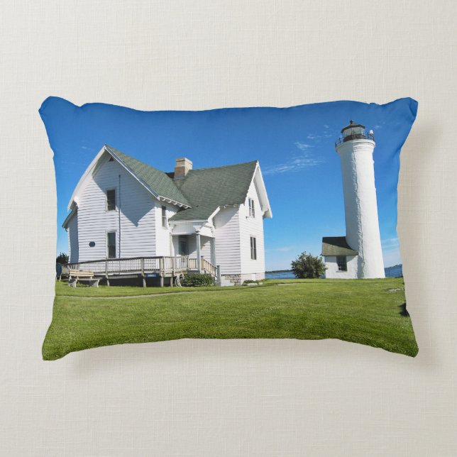 Tibbetts Point Lighthouse, New York Zierkissen (Vorderseite)