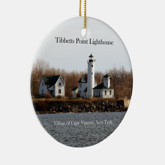Tibbetts Point Lighthouse-Ornament Keramik Ornament (Rechts)
