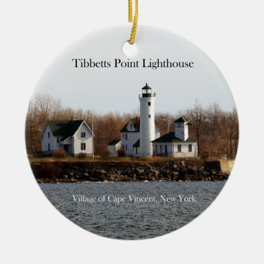 Tibbetts Point Lighthouse-Ornament Keramik Ornament (Vorne)