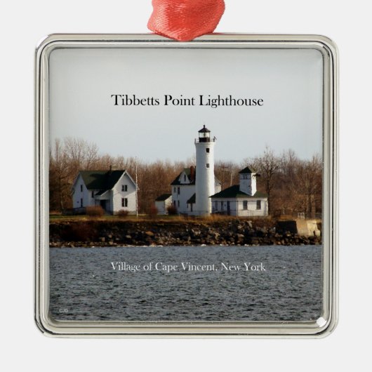 Tibbetts Point Lighthouse-Ornament Ornament Aus Metall (Vorne)