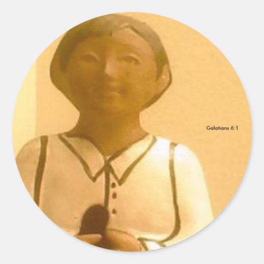 Tibbs Omalay Galatians 6:1 Runder Aufkleber (Vorderseite)