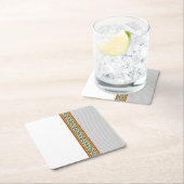 Tibeb Rechteckiger Pappuntersetzer (Vor Ort)