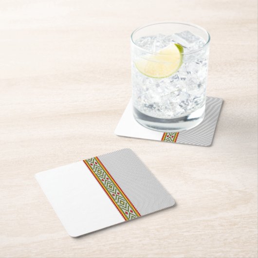 Tibeb Rechteckiger Pappuntersetzer (Vor Ort)