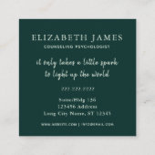 Tiber Blue Orange Star Leaf Nature Quadratische Visitenkarte (Rückseite)