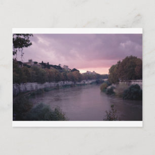 Tiber River at Sunset.png Postkarte