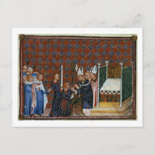 Tiberius B Viii f.58 Coronation of King Charles Postkarte
