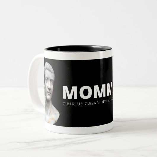 Tiberius Caesar Mommas Jungen-Tasse Zweifarbige Tasse (Vorderseite Links)