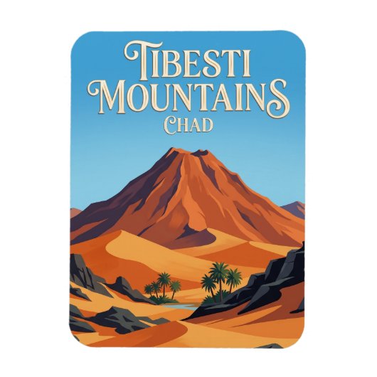 Tibesti-Gebirge Tschad Magnet (Vertikal)