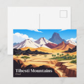Tibesti-Gebirge Tschad Postkarte (Vorne/Hinten)