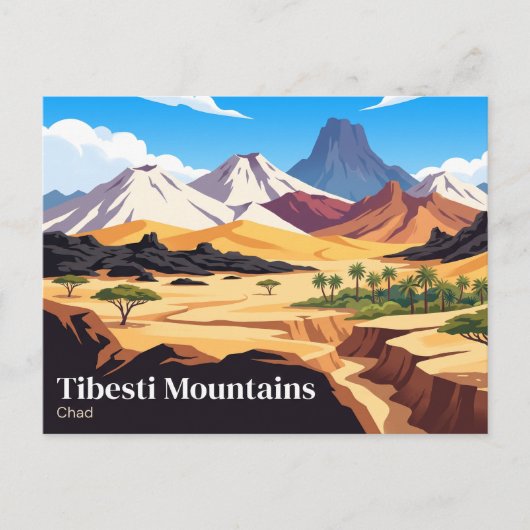 Tibesti-Gebirge Tschad Postkarte (Vorderseite)