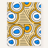 Tibet abstraktes Muster erdung Hintergrund Blau Notizblock (Vorderseite)