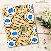 Tibet abstraktes Muster erdung Hintergrund Blau Notizblock