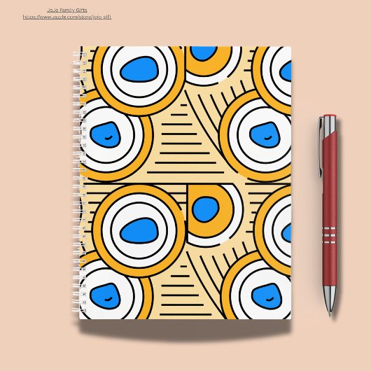 Tibet abstraktes Muster erdung Hintergrund Blau Notizblock