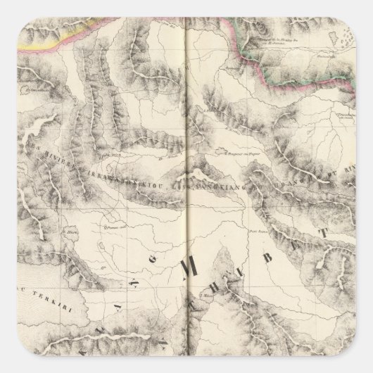 Tibet, Asien 70 Quadratischer Aufkleber (Vorderseite)