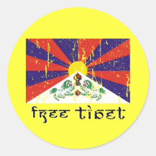 Tibet-Aufkleber Runder Aufkleber