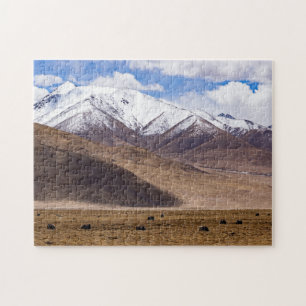 Tibet - Berglandschaft mit Yaks Puzzle