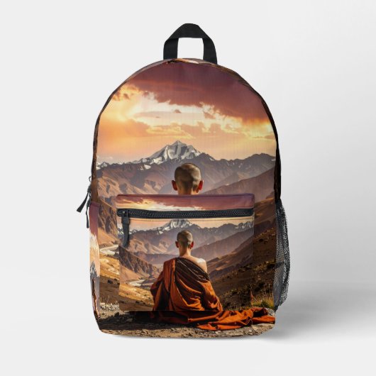 TIbet - Buddhism - Meditation Bedruckter Rucksack (Vorderseite)
