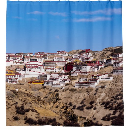 Tibet - Buddhistisches Kloster Ganden Duschvorhang (Vorderseite)