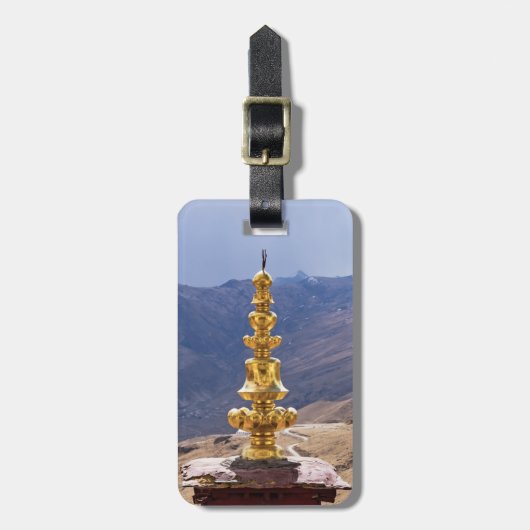 Tibet - Buddhistisches Kloster Ganden Gepäckanhänger (Vorderseite vertikal)