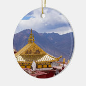 Tibet - Buddhistisches Kloster Ganden Keramik Ornament (Links)