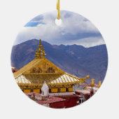 Tibet - Buddhistisches Kloster Ganden Keramik Ornament (Hinten)