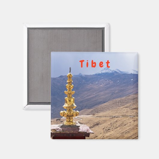 Tibet - Buddhistisches Kloster Ganden Magnet (Vorderseite/Rückseite)