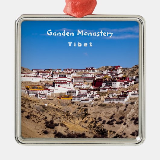 Tibet - Buddhistisches Kloster Ganden Ornament Aus Metall (Vorne)