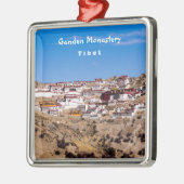 Tibet - Buddhistisches Kloster Ganden Ornament Aus Metall (Links)