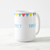 Tibet bunte Flaggen Kaffeetasse (VorderseiteRechts)