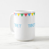 Tibet bunte Flaggen Kaffeetasse (Vorderseite Links)