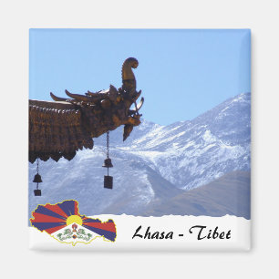 Tibet, Dach des Jokhang-Tempels, Lhasa Magnet